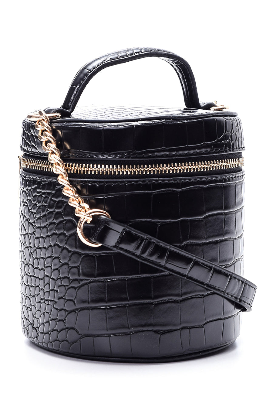 Women's Crocodile Patterned Chain Detailed Bag