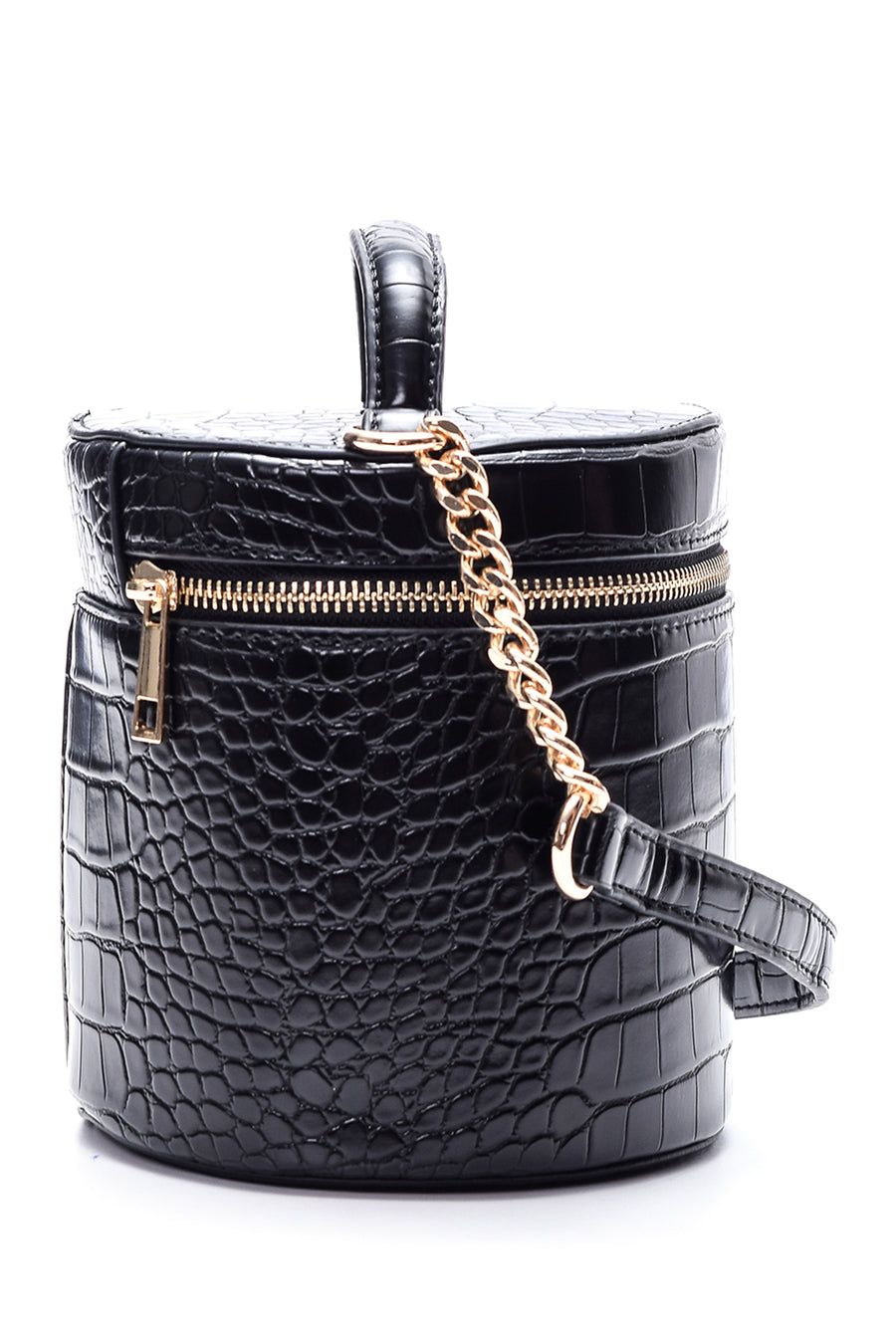 Women's Crocodile Patterned Chain Detailed Bag
