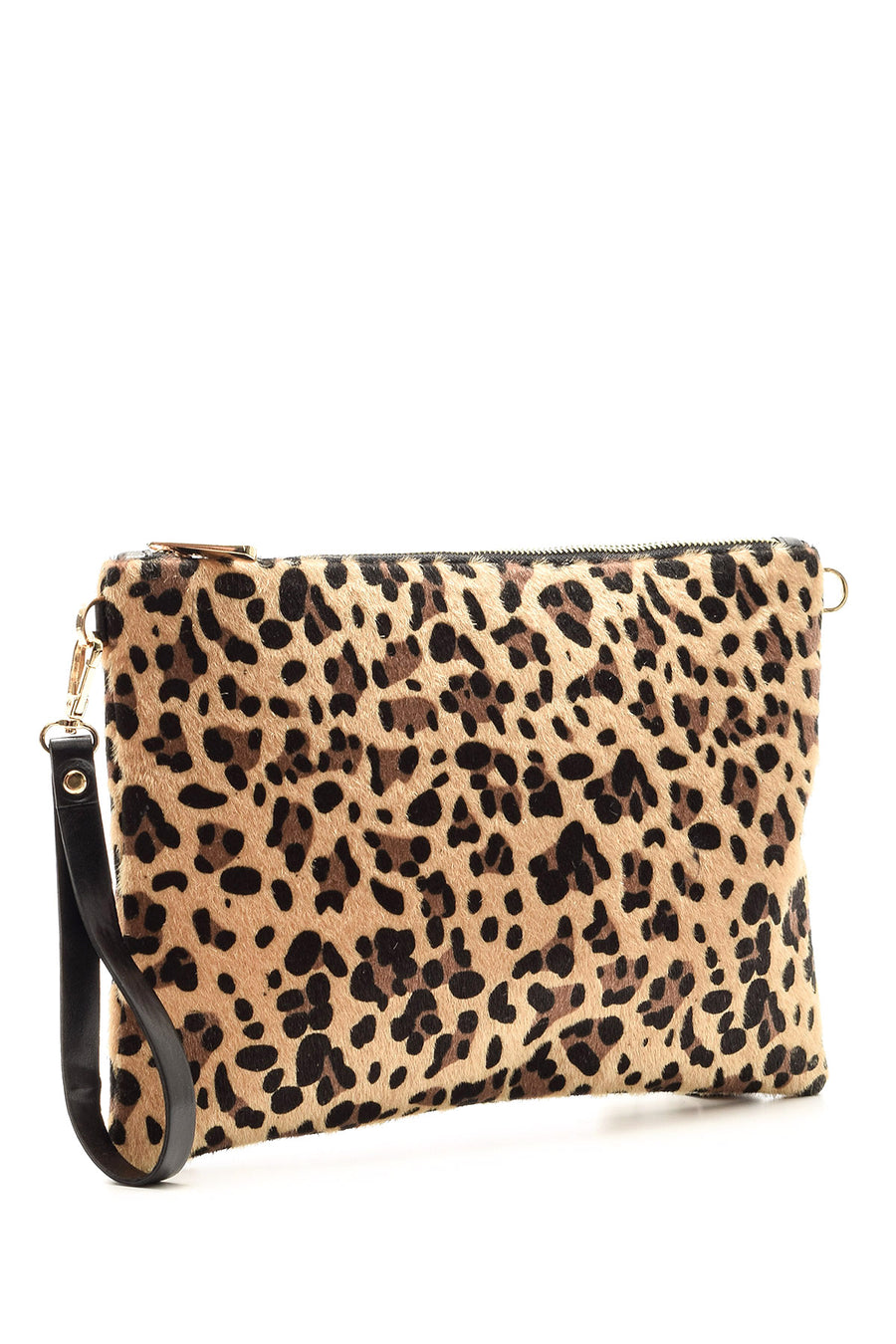 Women's Leopard Patterned Clutch Bag