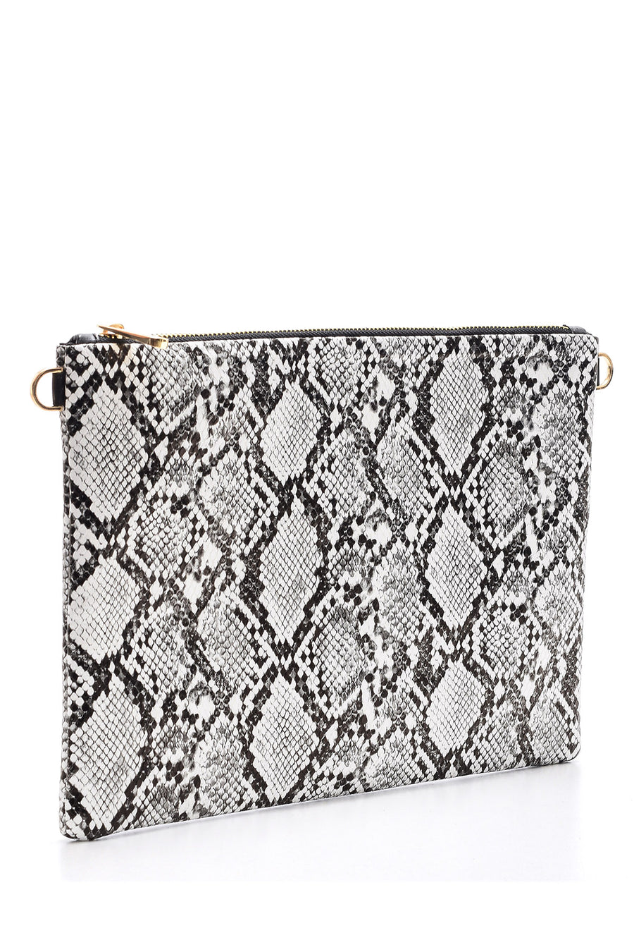 Women's Snakeskin Patterned Clutch Bag