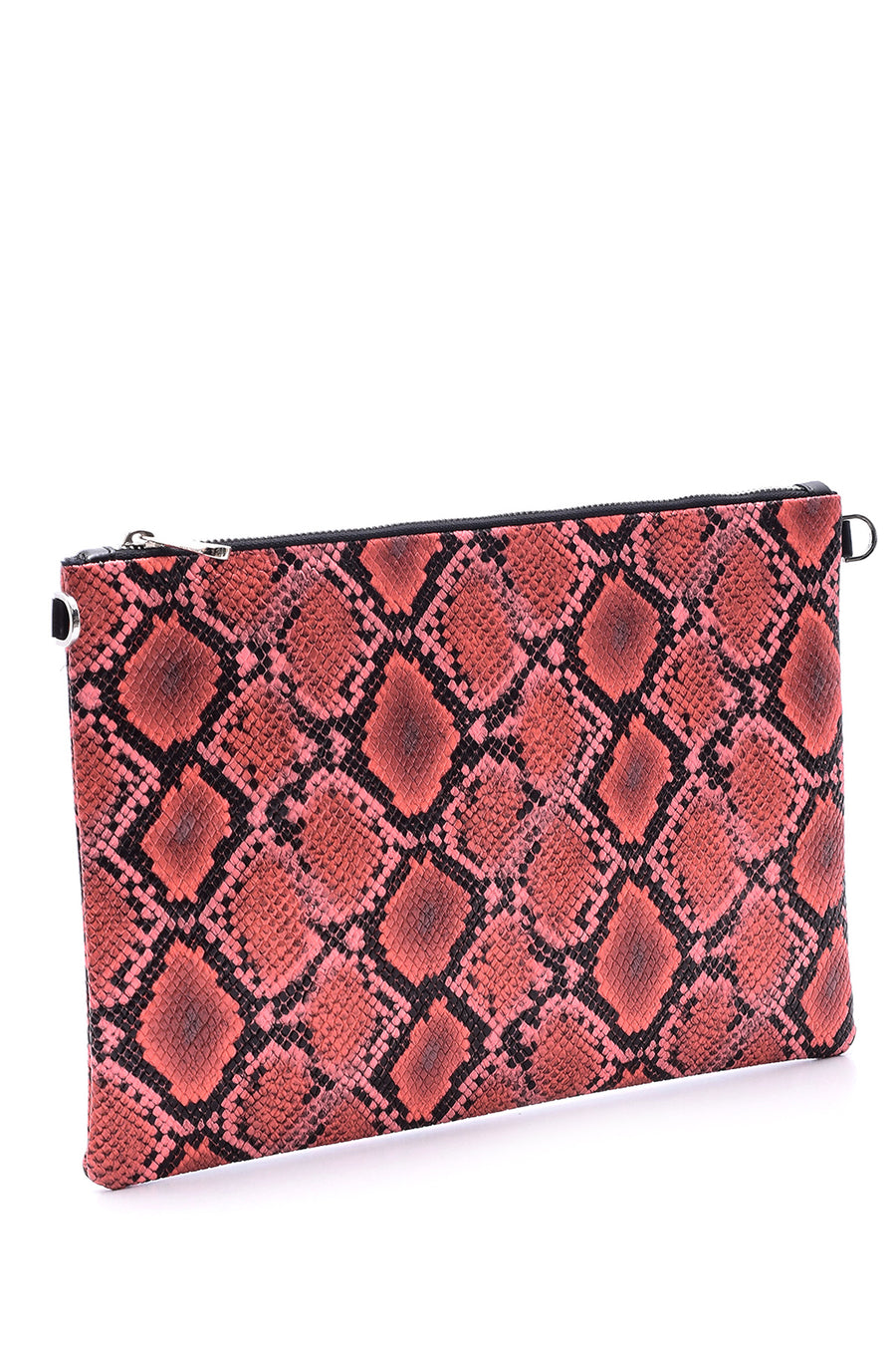 Women's Snakeskin Patterned Clutch Bag