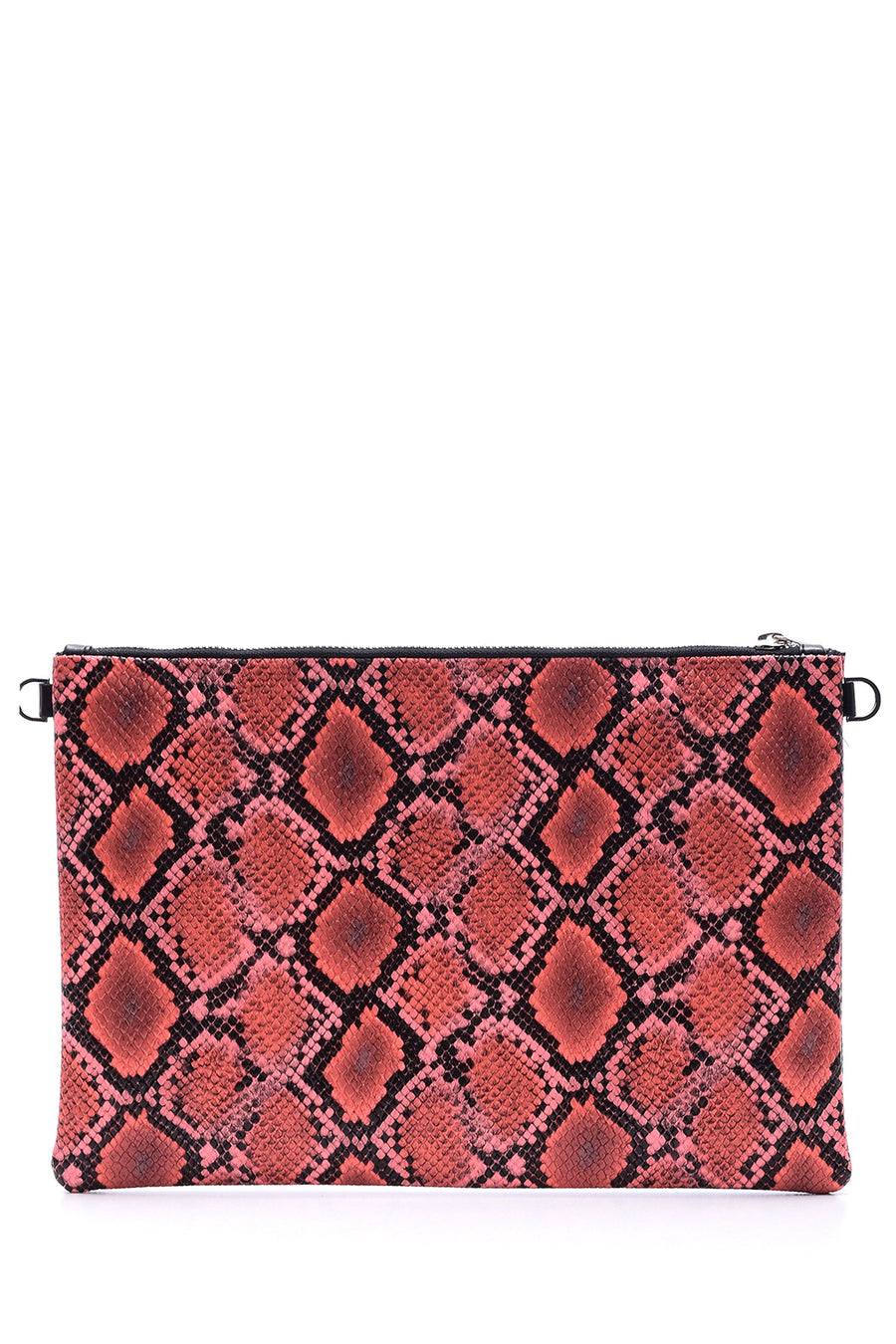 Women's Snakeskin Patterned Clutch Bag