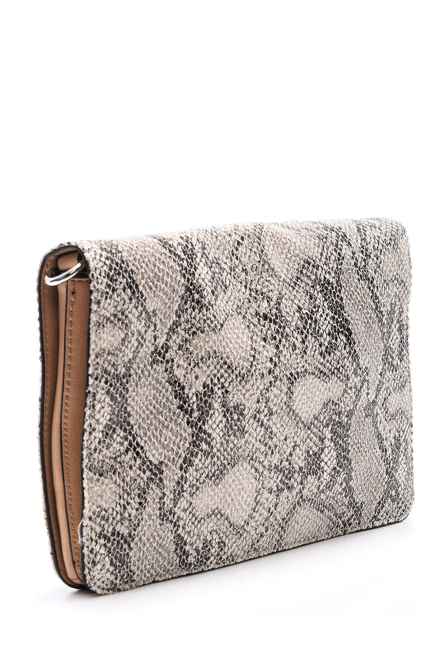 Women's Snakeskin Patterned Clutch Bag