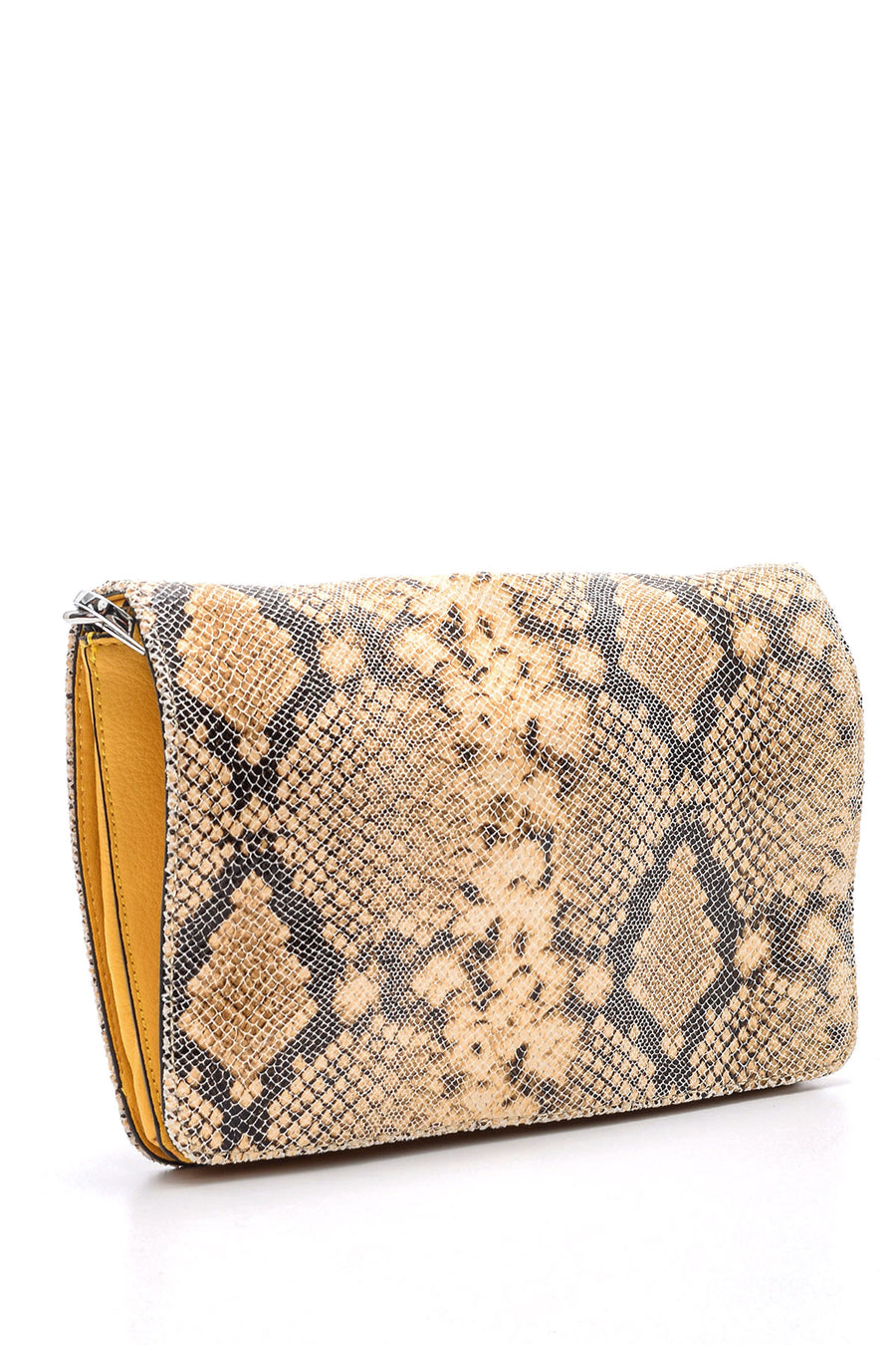 Women's Snakeskin Patterned Clutch Bag
