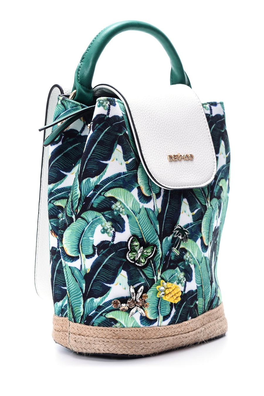 Women's Straw Detailed Backpack