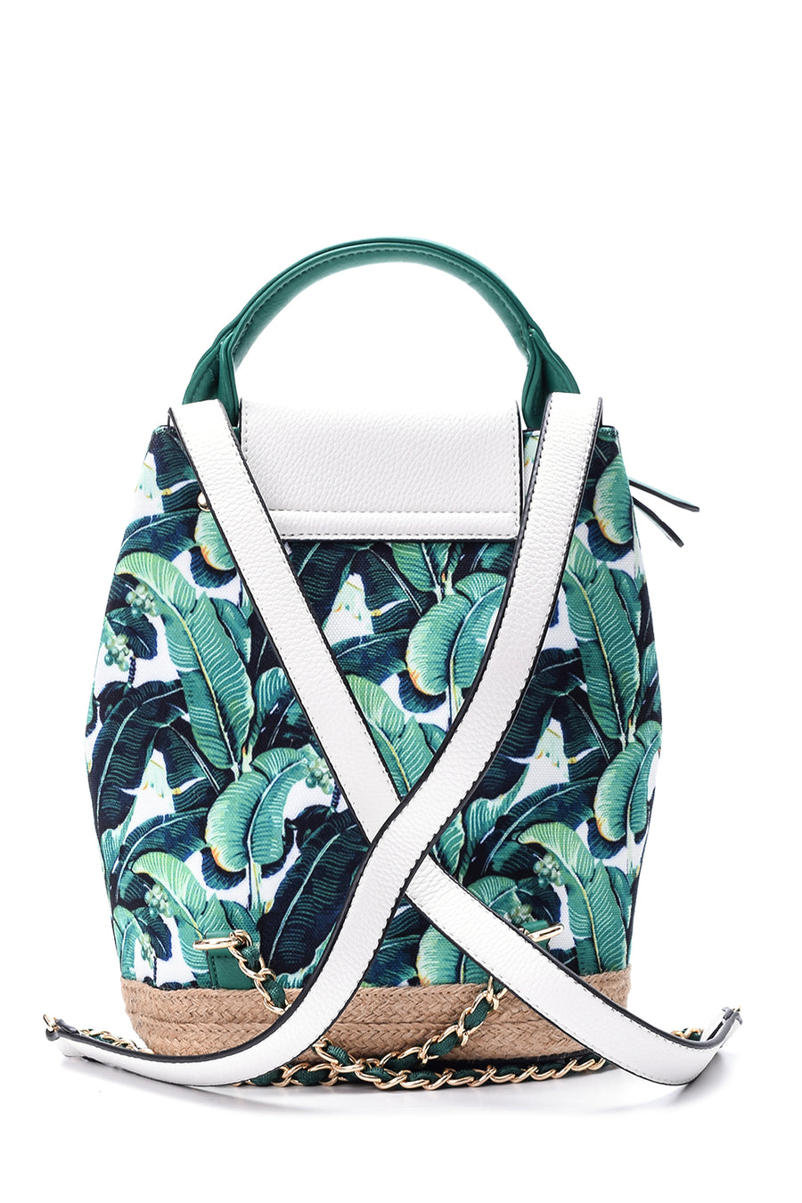 Women's Straw Detailed Backpack