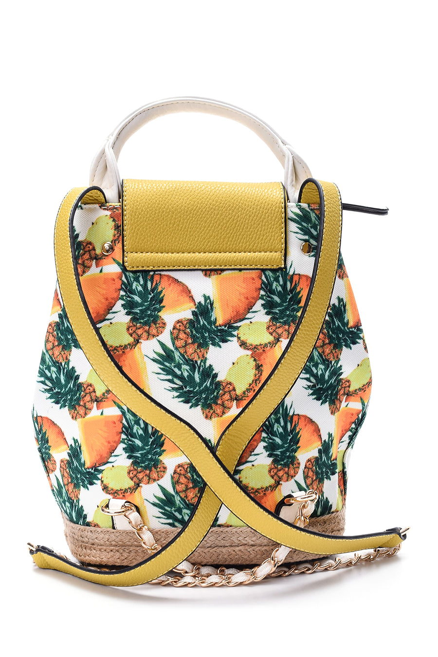 Women's Straw Detailed Backpack