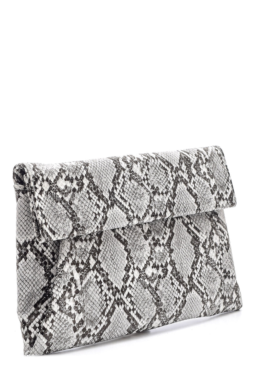 Women's Crocodile Patterned Clutch Bag