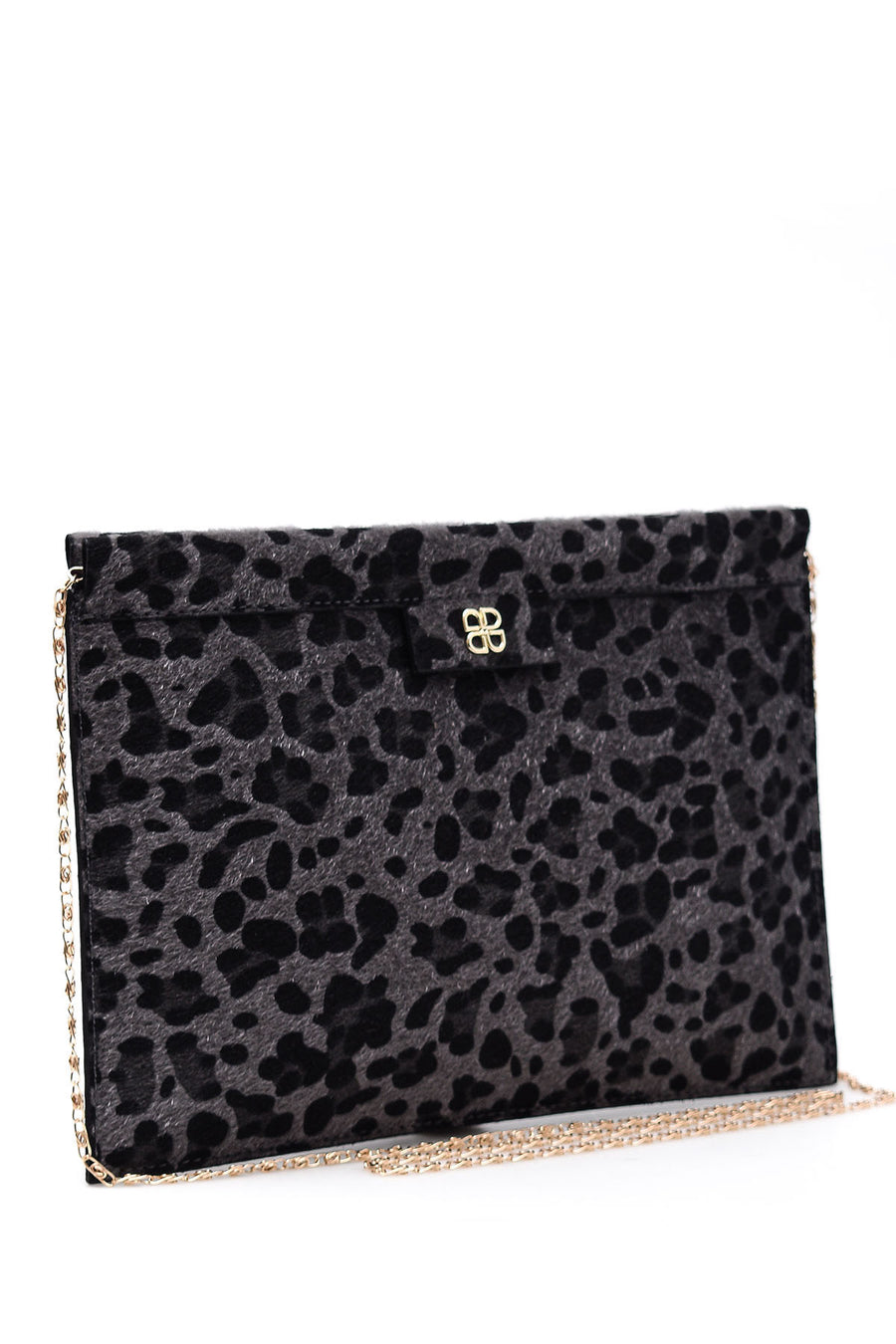 Women's Leopard Patterned Clutch Bag