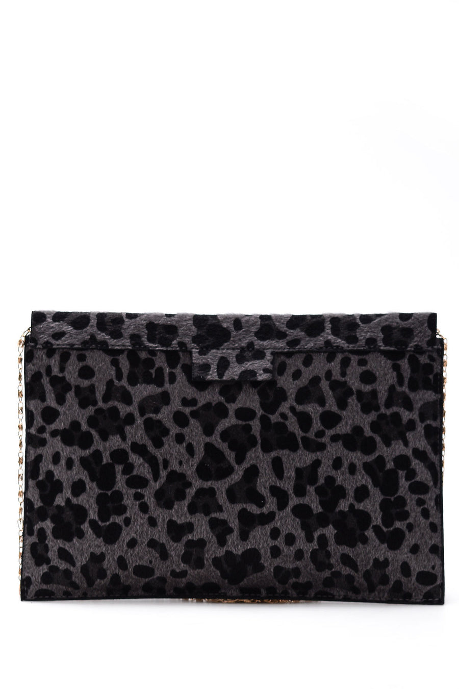 Women's Leopard Patterned Clutch Bag
