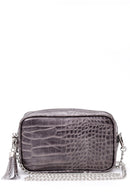 Kadın Kroko Desenli Zincirli Çanta | Derimod