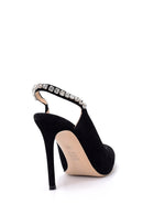 Women's Stone Suede Heeled Shoes | Derimod