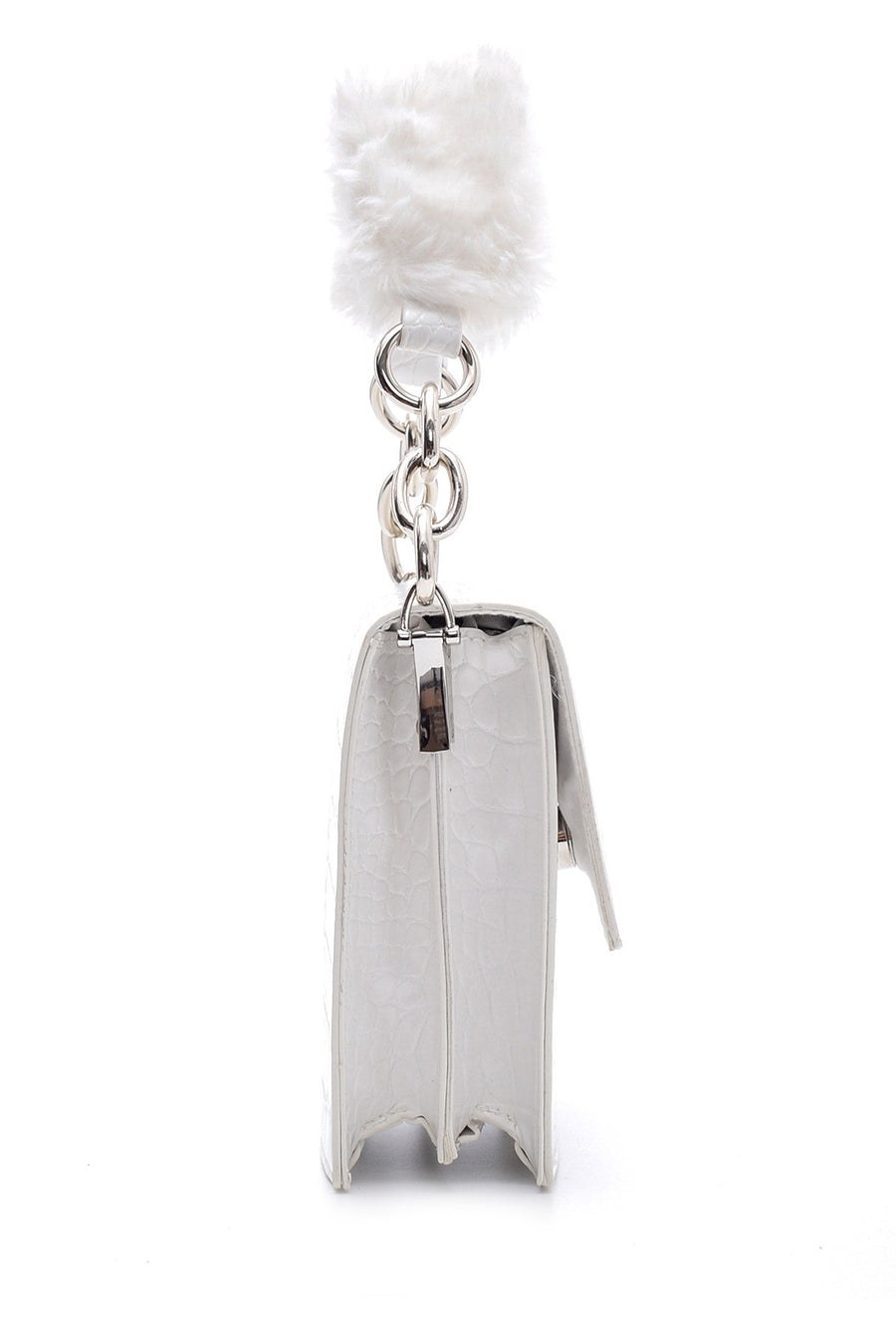 Women's Crocodile Patterned Plush Detailed Bag