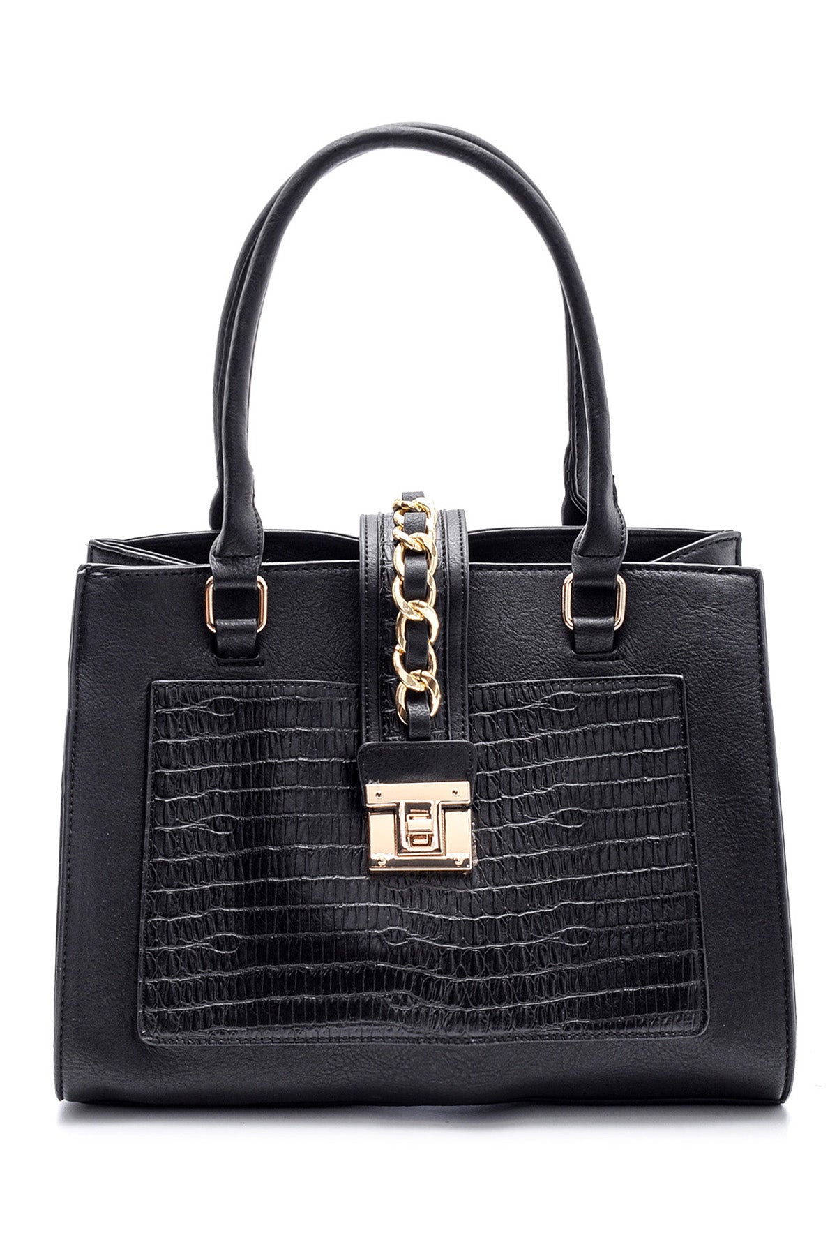 Kadın Kroko Detaylı Omuz Çantası 19WBD222218 | Derimod