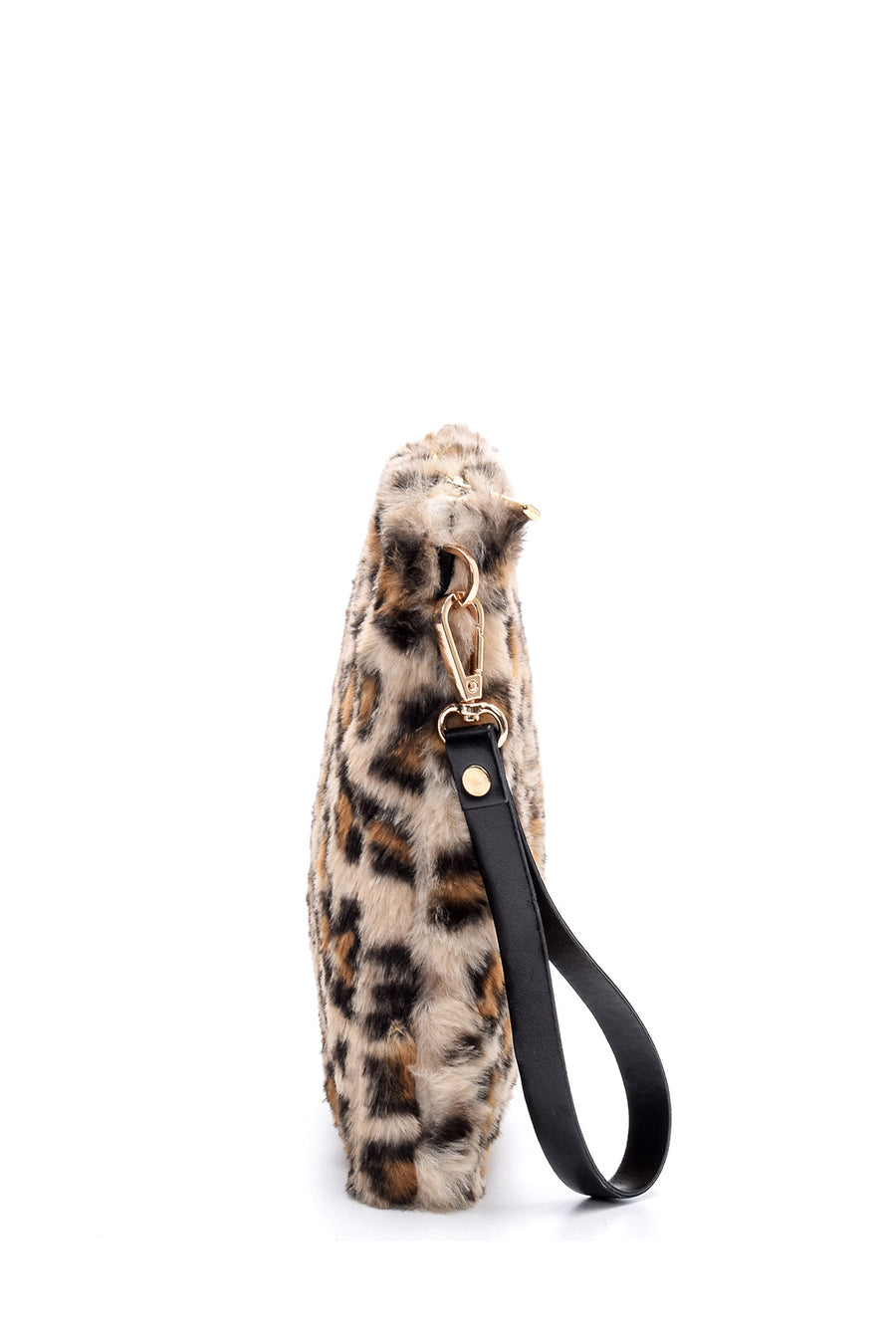 Women's Plush Leopard Portfolio Bag