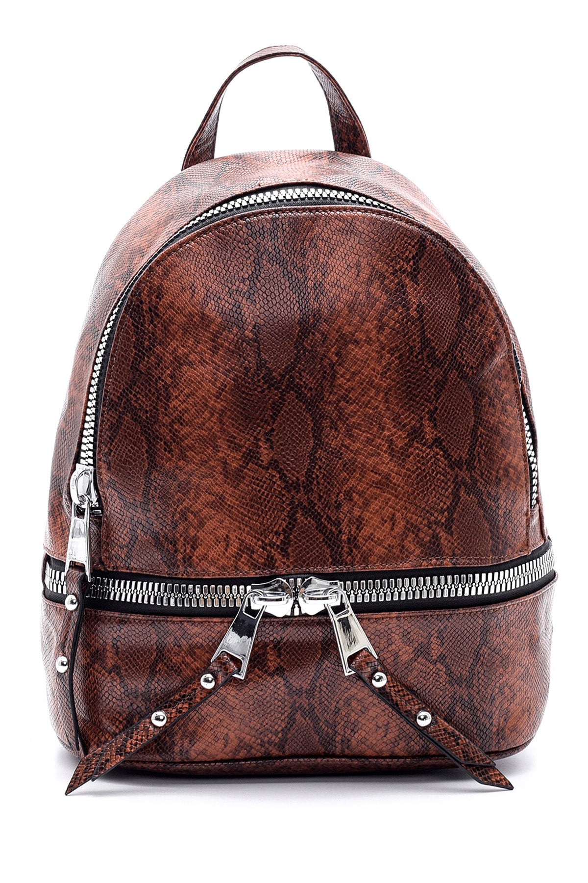 Women's Snakeskin Patterned Backpack 19WBD257740 | Derimod