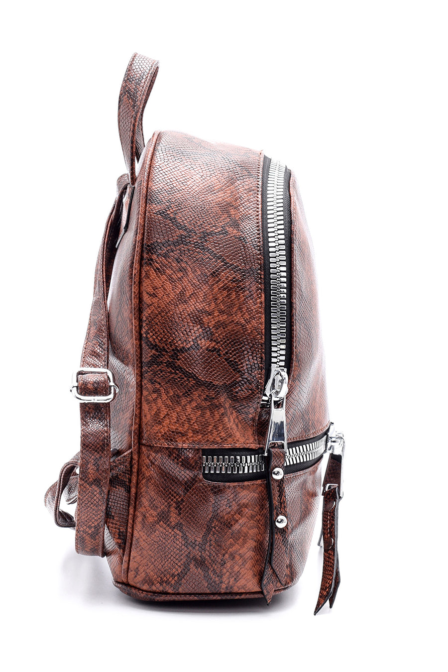 Women's Snakeskin Patterned Backpack
