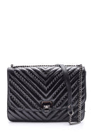 Women's Staple Detailed Patent Leather Bag | Derimod