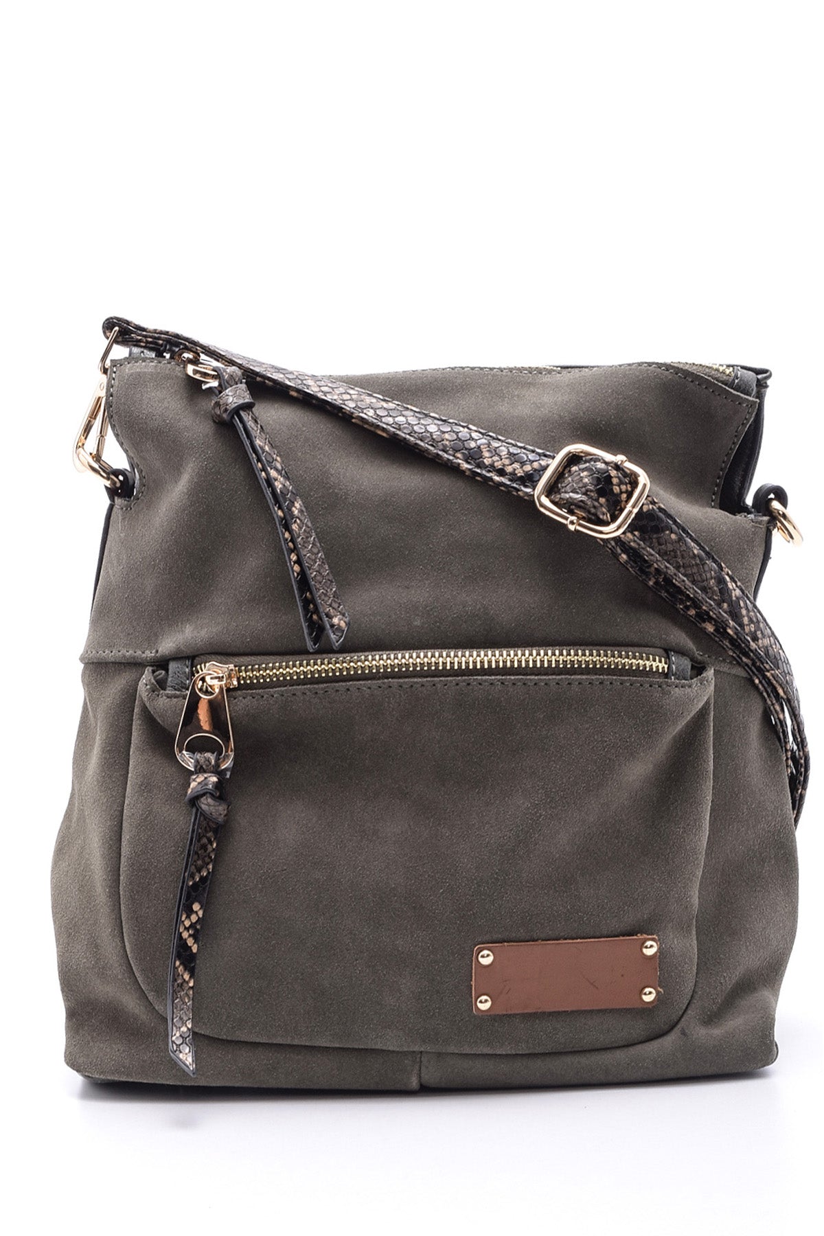 Women's Snakeskin Detailed Crossbody Bag 19WBD261414 | Derimod