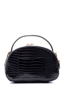 Kadın Kroko Desenli Zincirli Rugan Çanta | Derimod