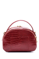 Kadın Kroko Desenli Zincirli Rugan Çanta | Derimod