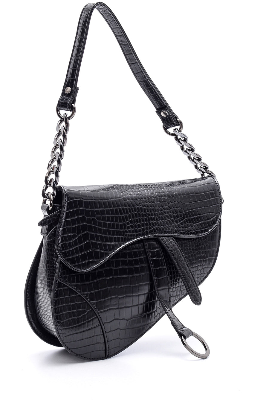 Women's Crocodile Patterned Shoulder Bag