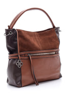 Women's Suede Detailed Shoulder Bag | Derimod