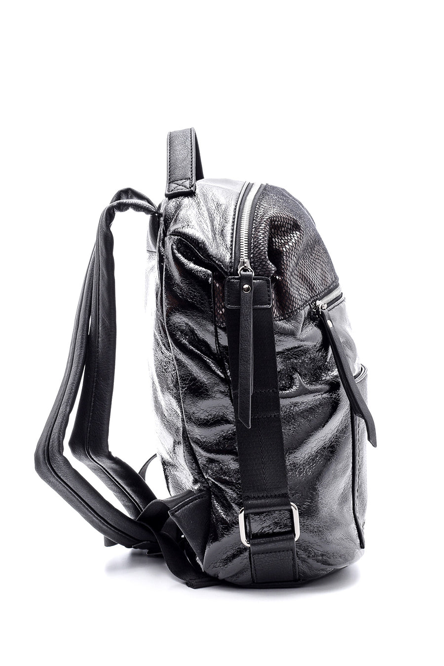 Women's Snakeskin Pattern Detailed Backpack