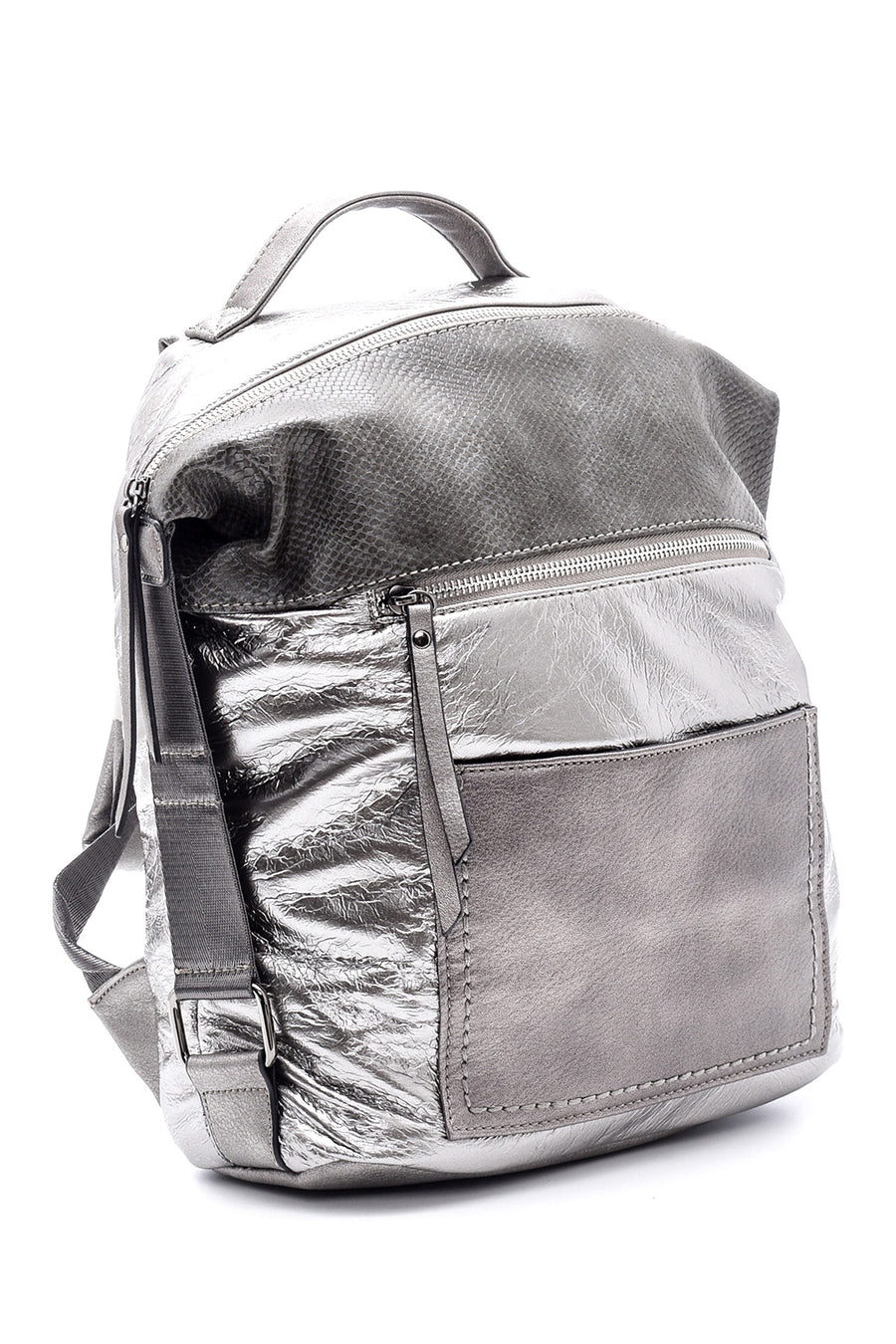 Women's Snakeskin Pattern Detailed Backpack