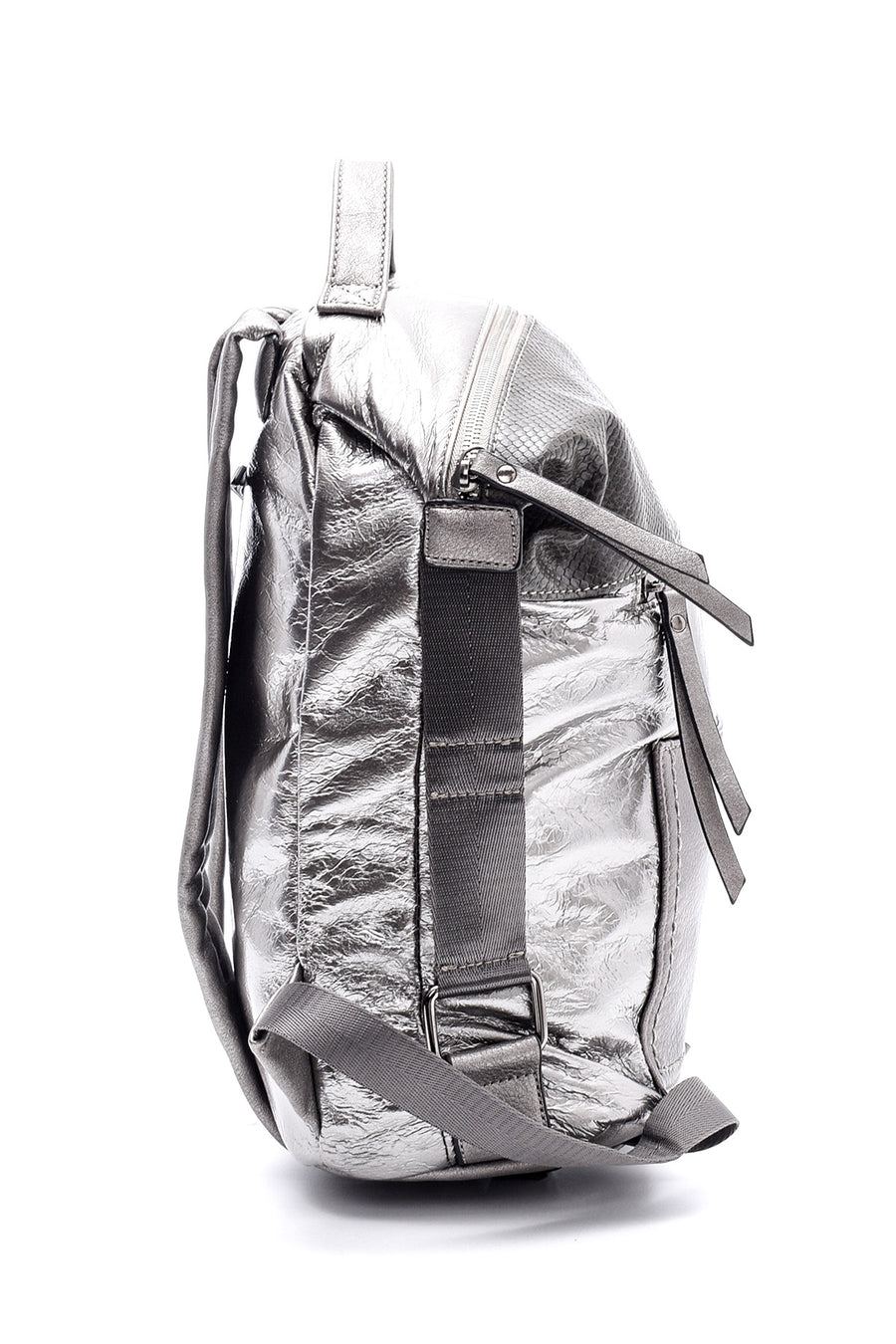 Women's Snakeskin Pattern Detailed Backpack