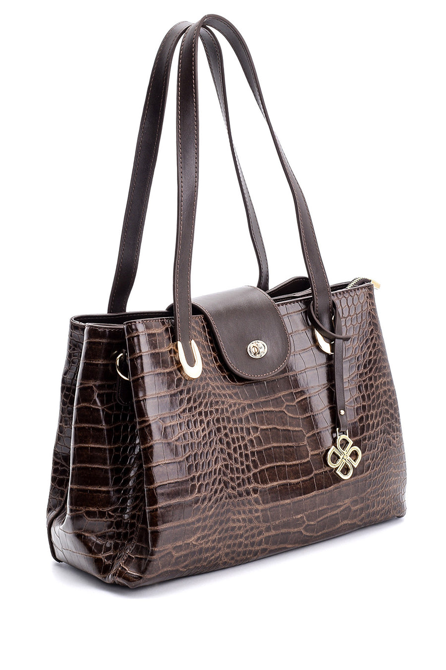 Women's Crocodile Patterned Shoulder Bag