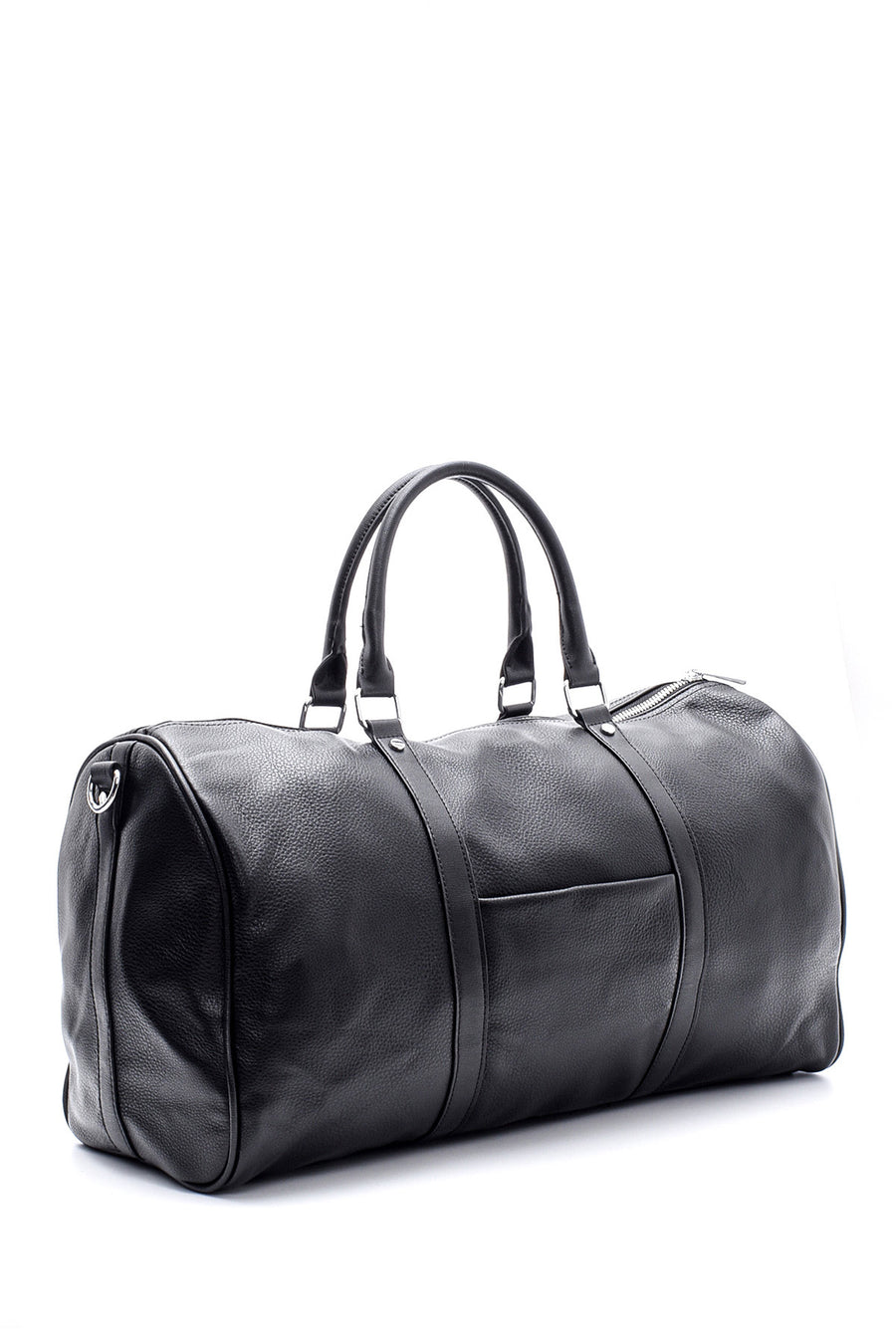 Men's Black Synthetic Leather Suitcase