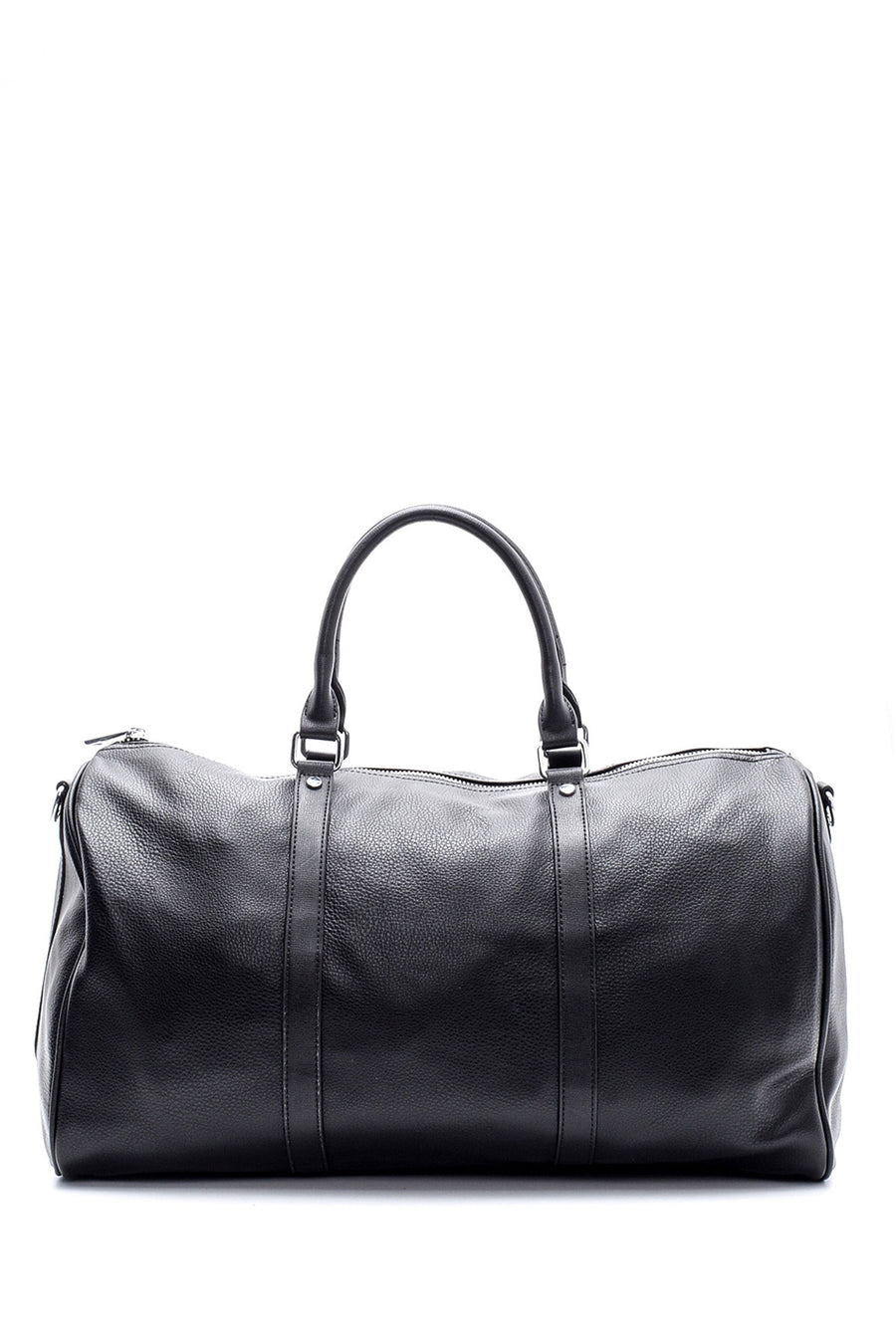 Men's Black Synthetic Leather Suitcase