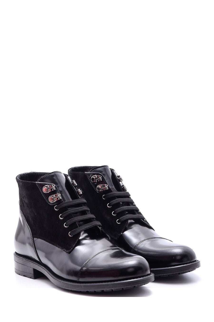 Men's Suede Detailed Leather Boots