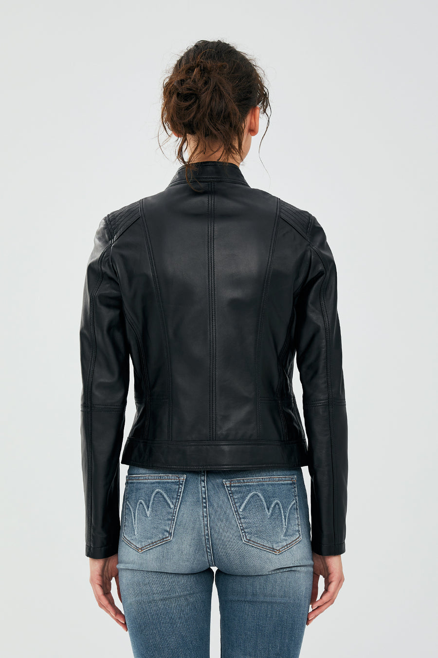 Kylie Women's Black Short Leather Jacket