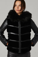 Loretta Women's Black Teddy Jacket | Derimod