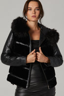 Loretta Women's Black Teddy Jacket | Derimod