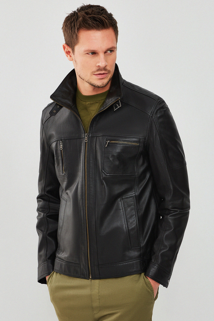 Muller Men's Black Leather Jacket