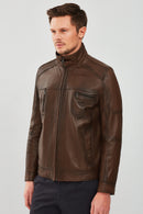 Muller Erkek Konyak Deri Ceket | Derimod