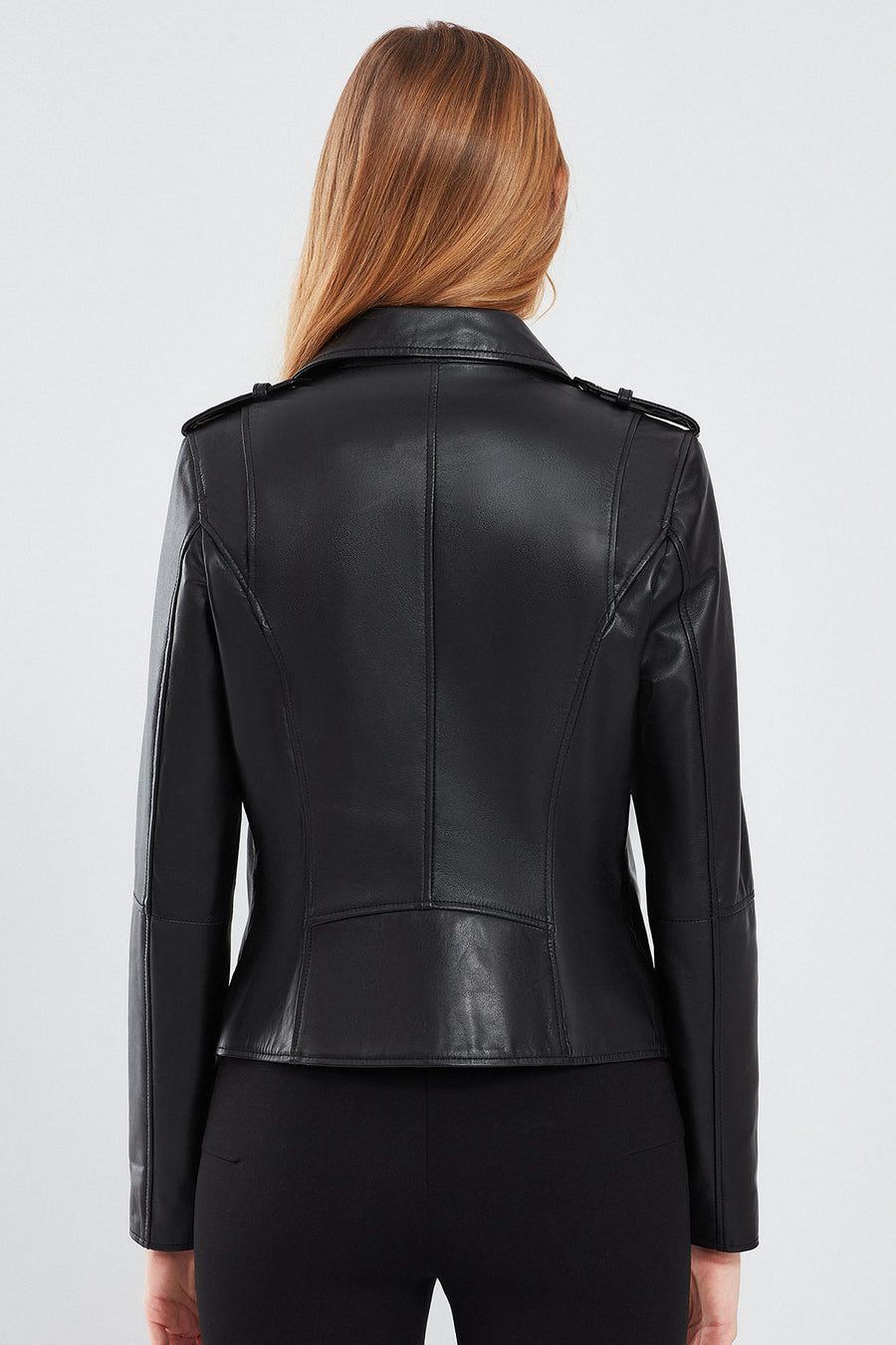 Egoist Women's Black Biker Leather Jacket