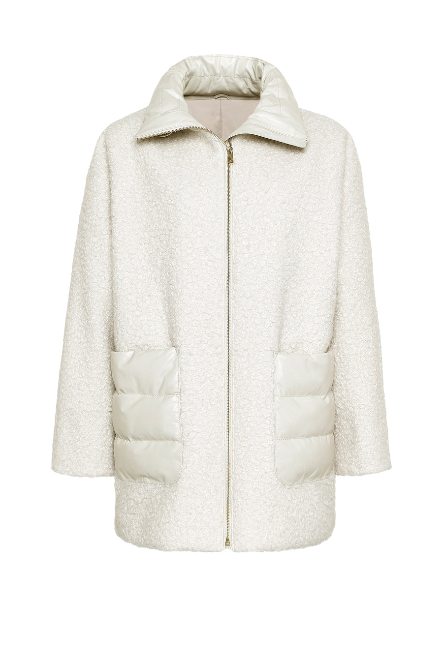 Boston Women's Beige Teddy Leather Coat