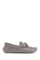 Men's Gray Suede Leather Casual Loafer | Derimod