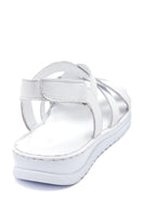 Kadın Beyaz Deri Comfort Sandalet | Derimod