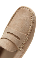 Women's Beige Suede Leather Classic Loafer | Derimod