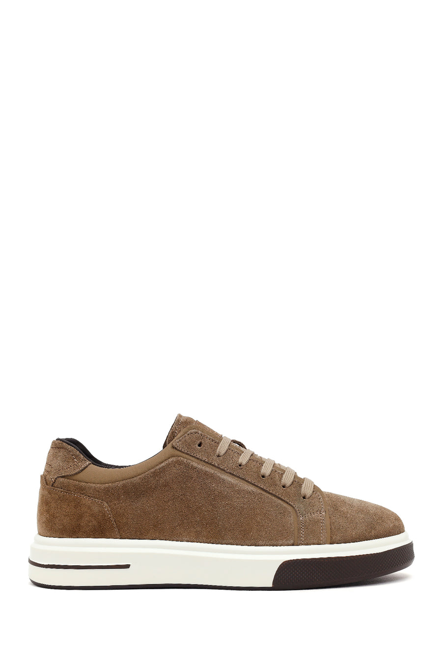 Male Mink Lace-up Thick-Soled Suede Leather Sneaker WM740013DS | Derimod
