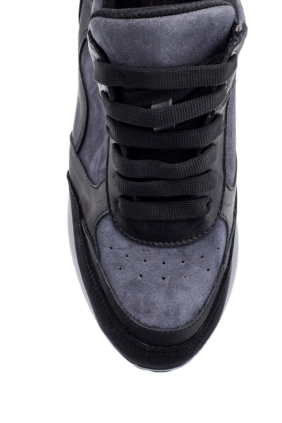 Women's High-Sole Leather Sneaker
