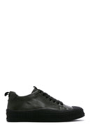 Men's Khaki Leather Sneaker | Derimod