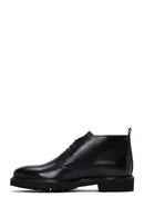 Men's Black Leather Casual Boots | Derimod