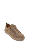 Derimod Zero Male Beige Lace-Up Thick-Soled Fabric Sneaker | Derimod