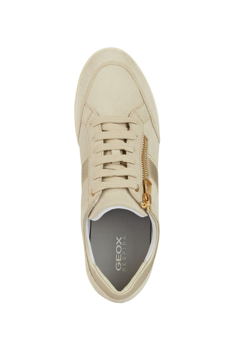 Geox Kadın Bej Myria Bağcıklı Deri Sneaker